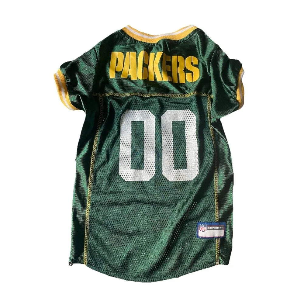 NFL Official Team Pet Wear GREEN BAY PACKERS DOG Jersey , Size Large  GBP
